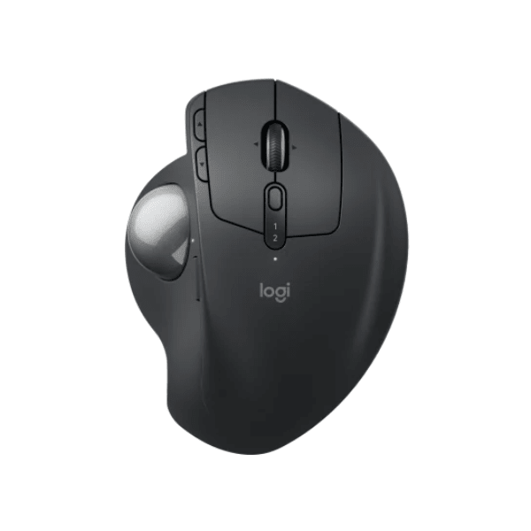 Logitech MX Ergo S wireless trackball mouse ergonomic precision – front view