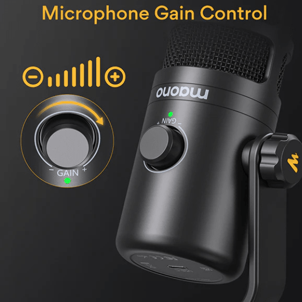 Maono PD100U USB mic – studio setup
