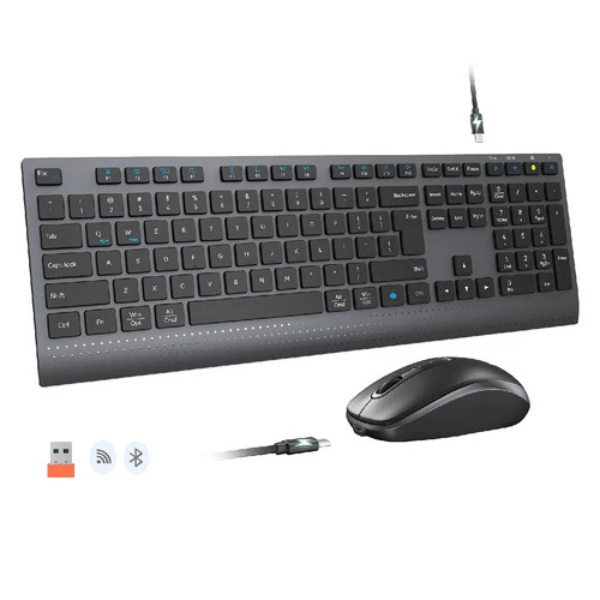 Meetion C2000 rechargeable wireless combo – desk lifestyle