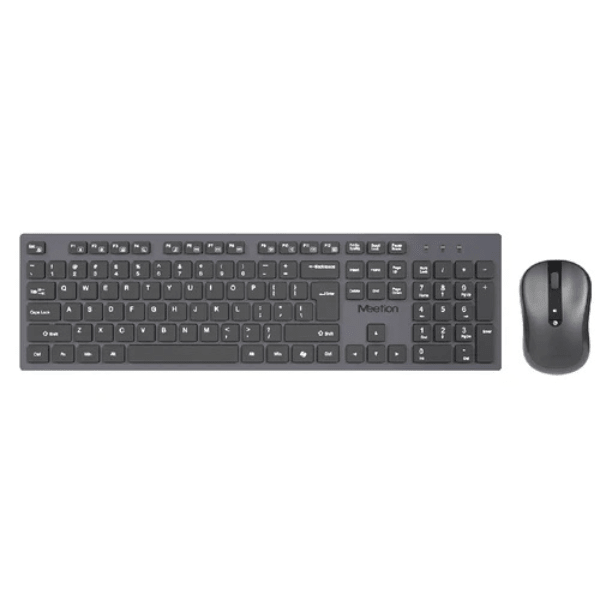 Meetion CW216 silent wireless keyboard and mouse combo Arabic English – front view