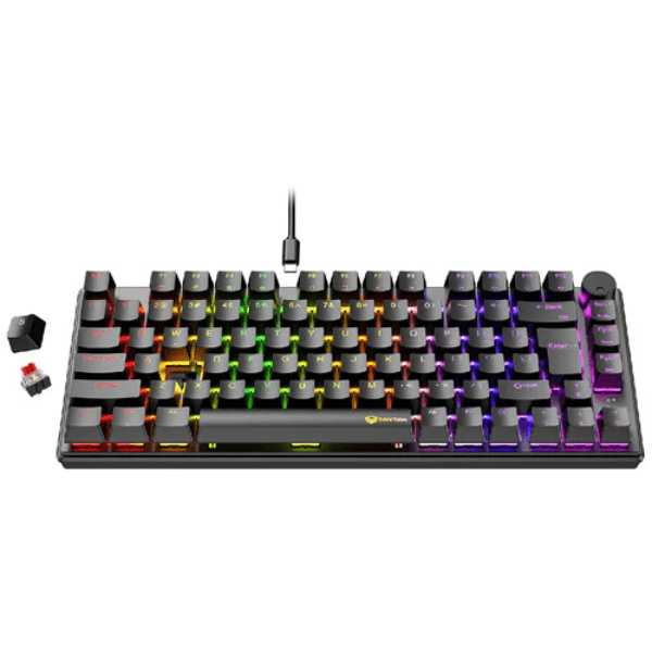 Meetion MK006 Pro 75% RGB Hot - swap Mechanical Keyboard Ara/En - Black Meetion Egypt