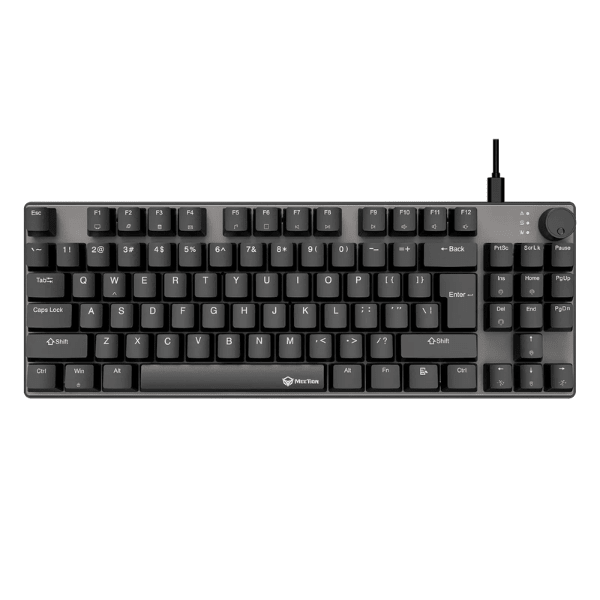 Meetion MK008 Pro 80% RGB hot-swap mechanical keyboard TKL Arabic English – front view