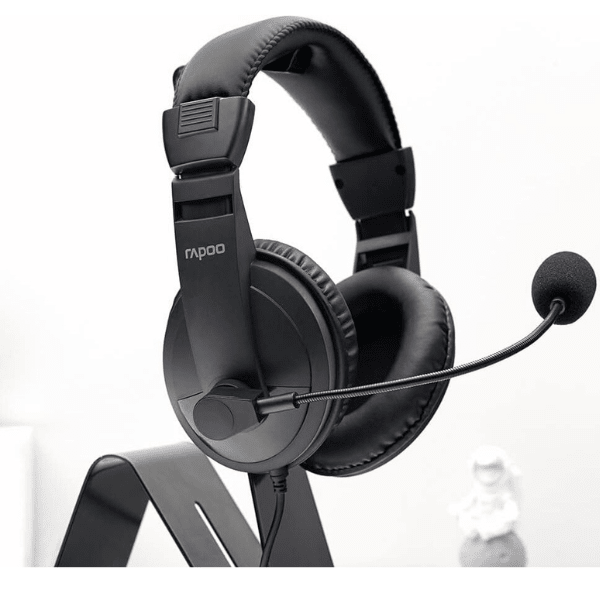 Rapoo H150S USB Stereo Headset Clear Sound Comfort Black Rapoo Egypt