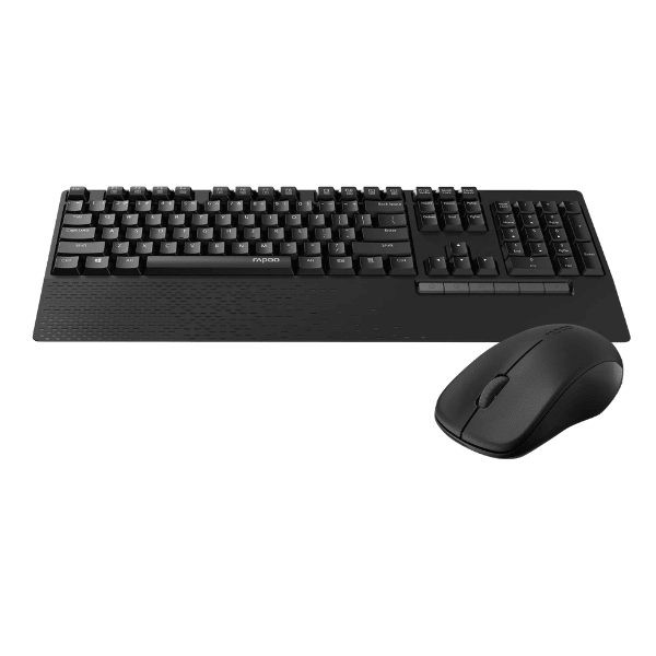 Rapoo X1960 Wireless Keyboard and Mouse Combo, 2.4GHz, 1000 DPI - Arabic layout - Black Rapoo Egypt