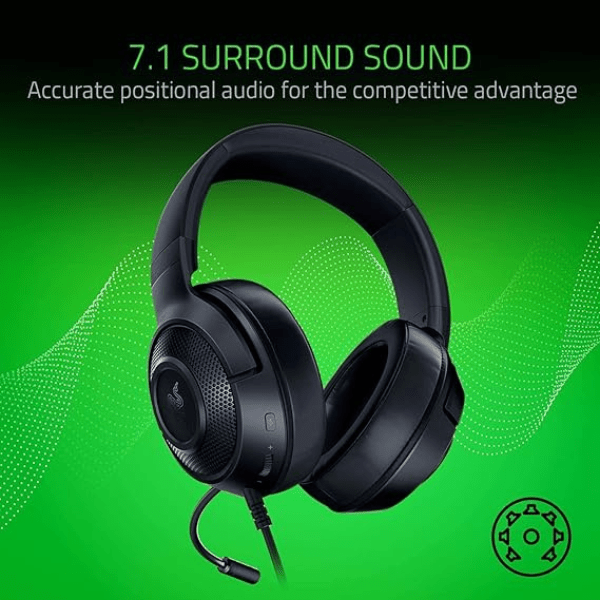 Razer Kraken X gaming headset – wearing lifestyle