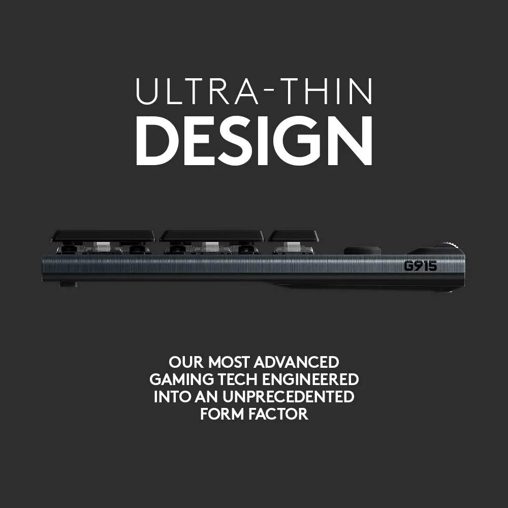 Logitech G915 TKL Mechanical Gaming Keyboard GL Tactile Lightspeed Wireless RGB - DokanTech #