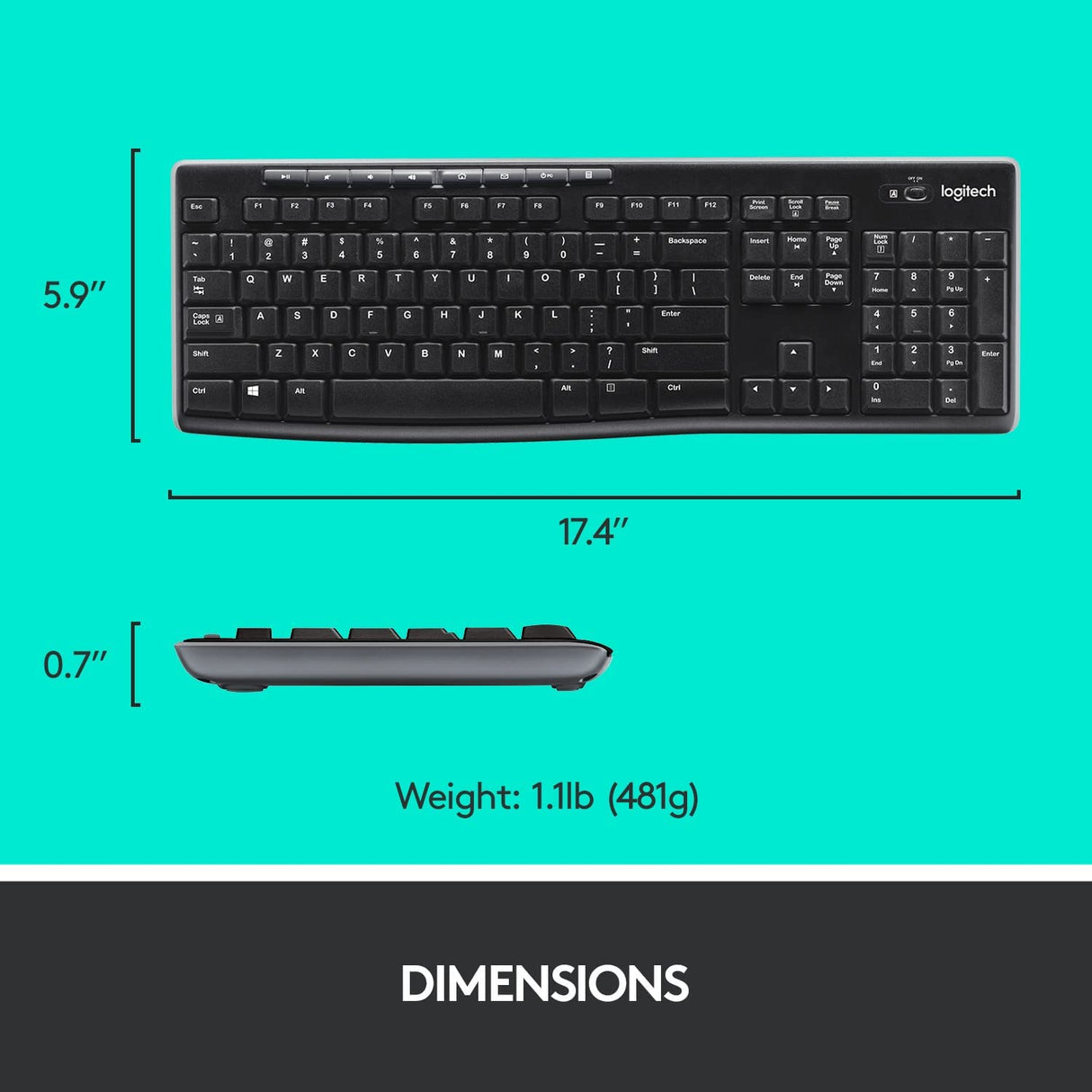 Logitech MK270 Wireless Keyboard and Mouse ARA - DokanTech #