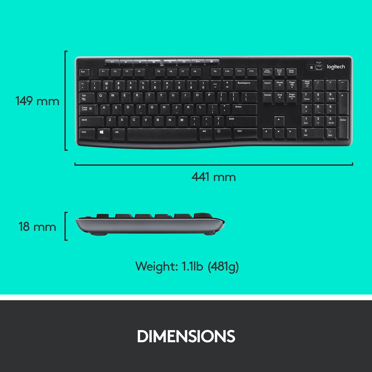 Logitech MK270 Wireless Keyboard and Mouse ARA - DokanTech #