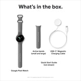 Google Pixel Watch LTE - Polished Silver Case / Chalk Active Band