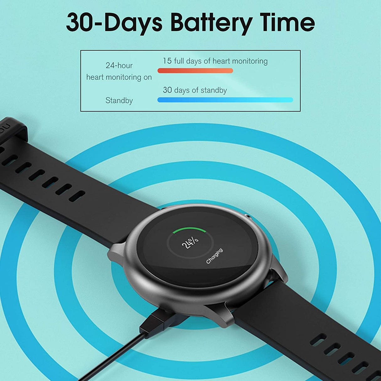 Haylou Solar Smart Watch Haylou-LS05-1, IP68 waterproof-Black - DokanTech #