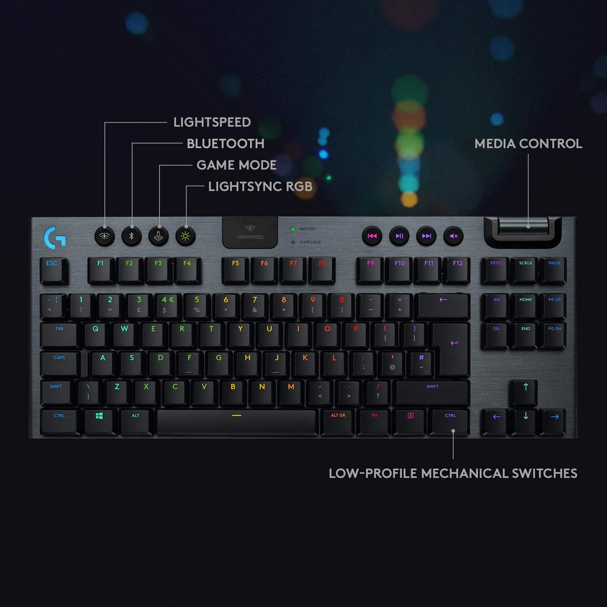 Logitech G915 TKL Mechanical Gaming Keyboard GL Tactile Lightspeed Wireless RGB - DokanTech #