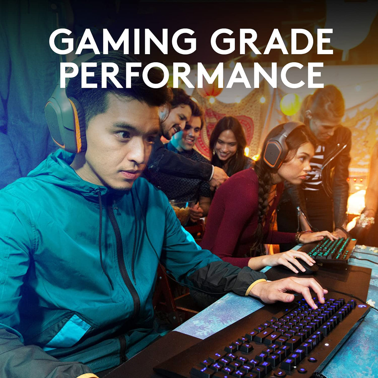Logitech G213 Prodigy RGB keyboard – gaming desk setup