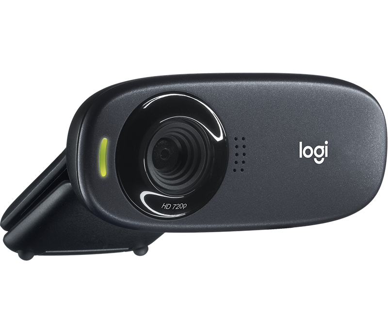 Logitech C310 HD webcam – mounted on monitor