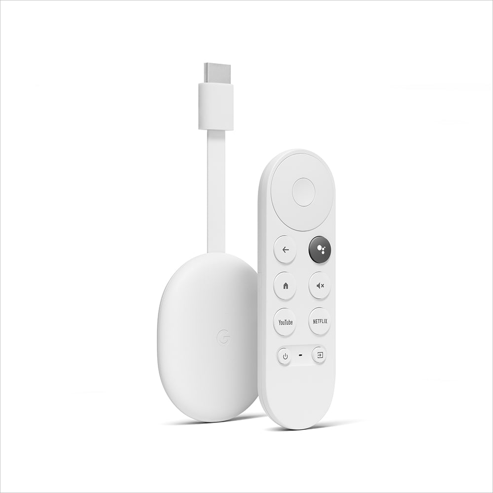 Google Chromecast With Google TV  - Watch Movies, Shows in 4K HDR - Snow - DokanTech #