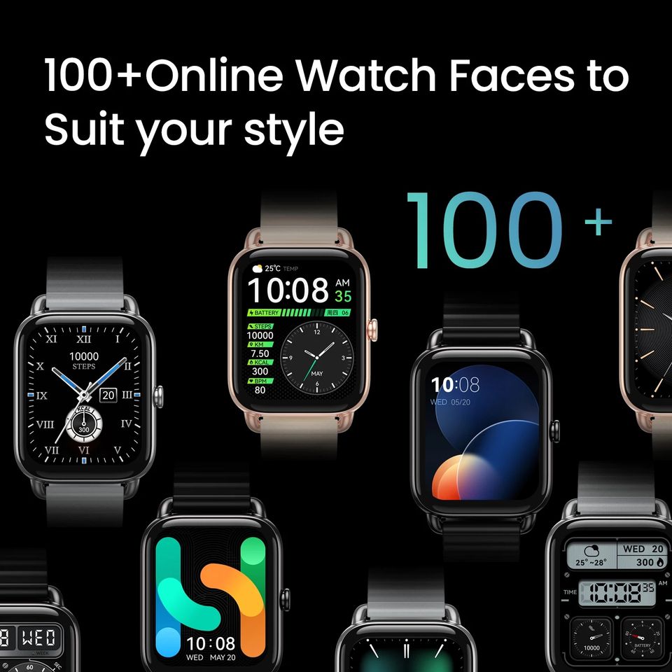 Haylou RS4 Plus LS11 Waterproof Smartwatch, 1.78" Retina AMOLED Display ( سليكون ستراب ) - DokanTech #