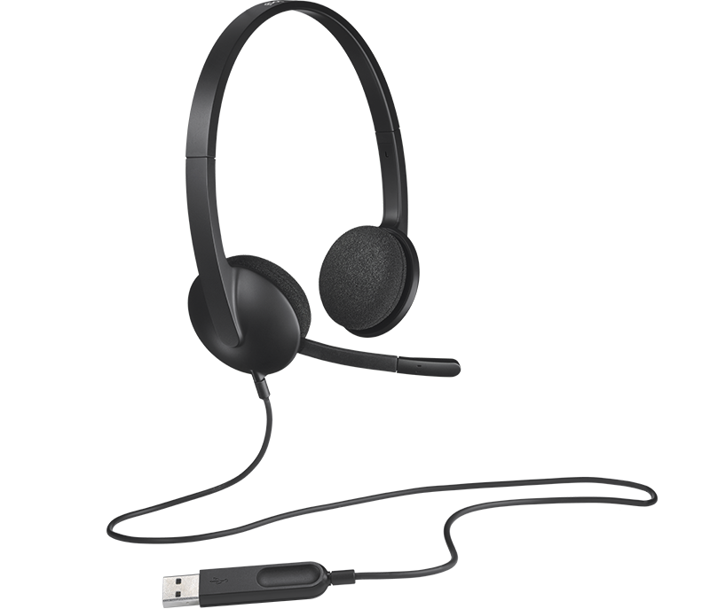 Logitech H340 Stereo USB Headset - Black - DokanTech #