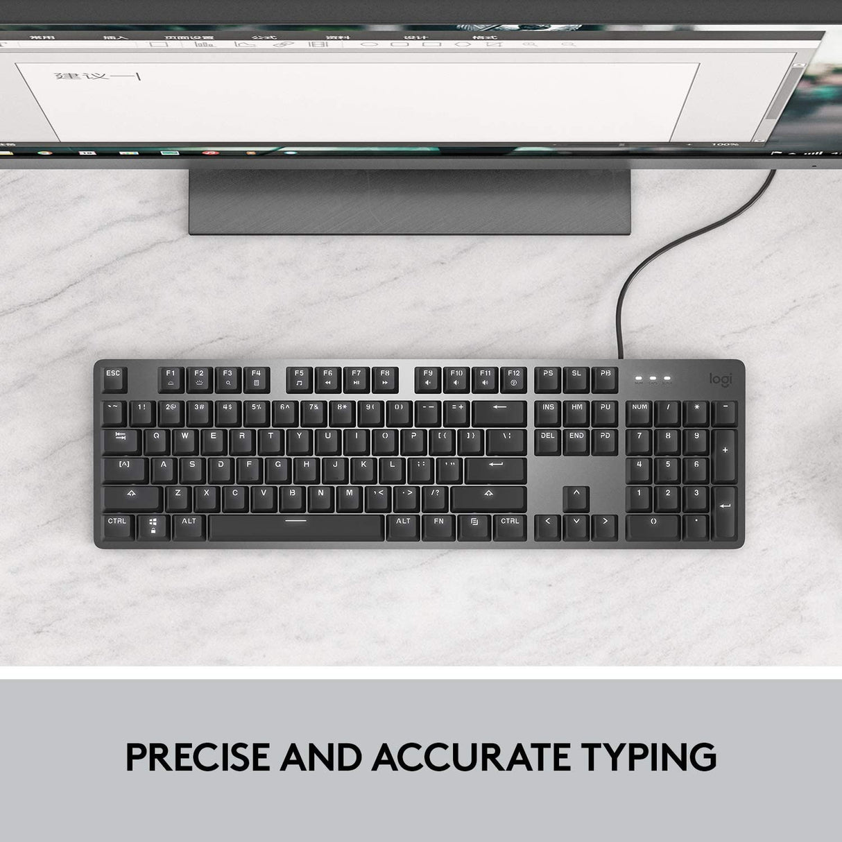 Logitech K845 mechanical keyboard – Cherry MX switches