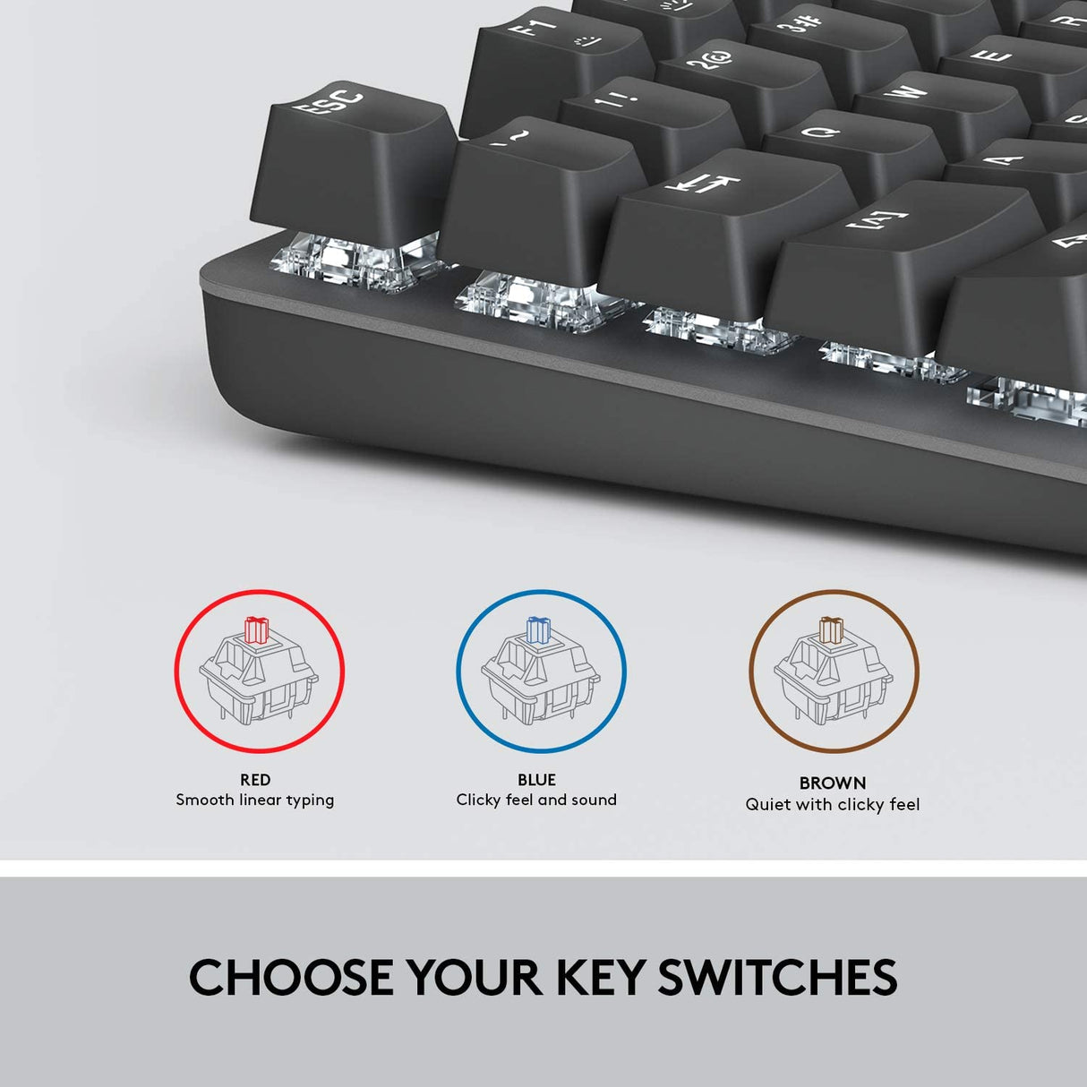 Logitech K845 mechanical keyboard – white backlight