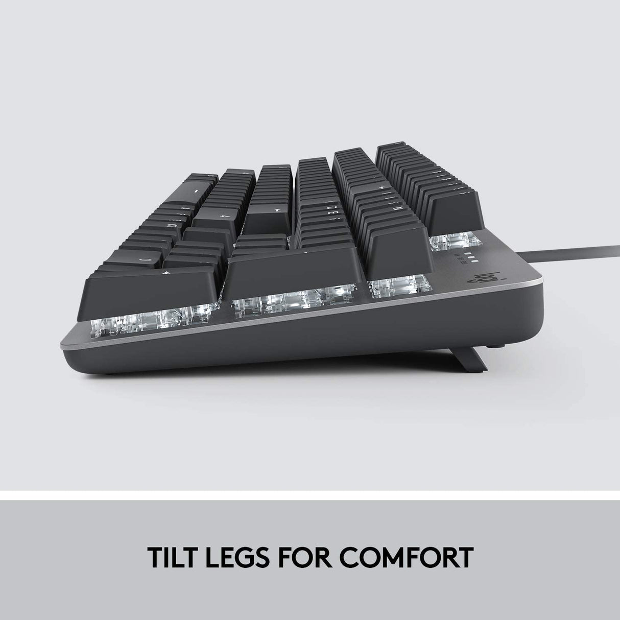 Logitech K845 mechanical keyboard – angle view