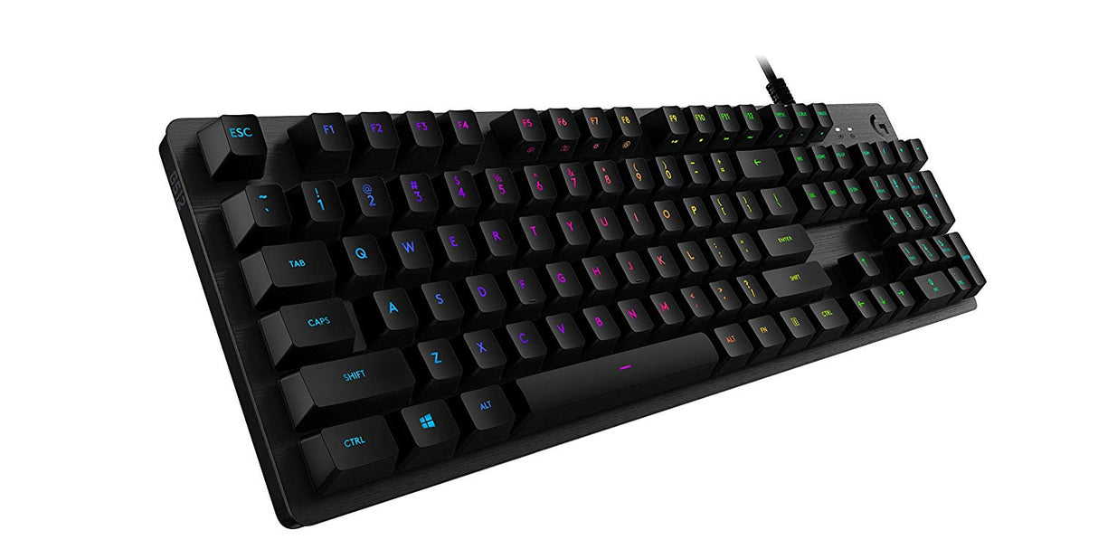 Logitech G512 Carbon RGB keyboard – switch close-up