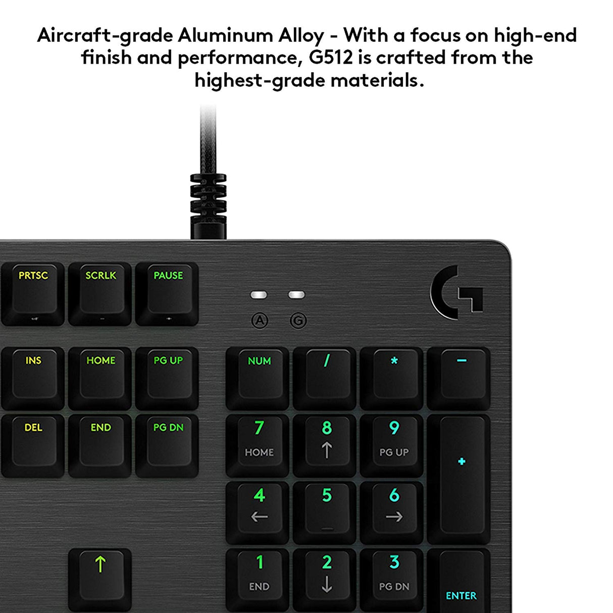 Logitech G512 Carbon RGB keyboard – USB passthrough port