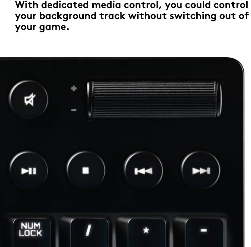 Logitech G610 Orion keyboard – media controls