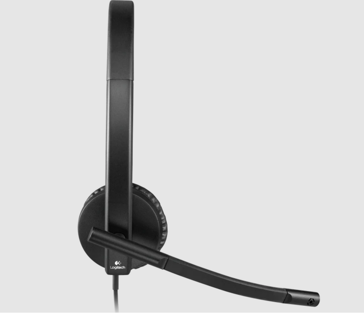 Logitech USB Headset H570e Mono with Noise-Cancelling Microphone - Black - DokanTech #