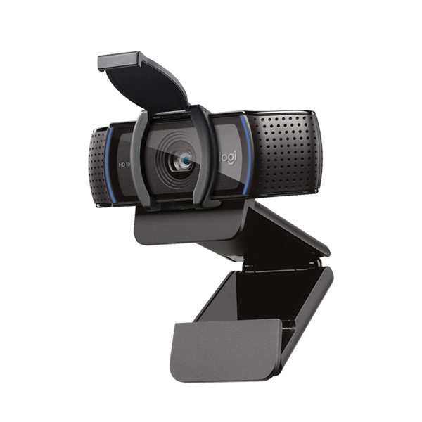 Logitech C920s Pro HD 1080p webcam – front view with privacy shutter
