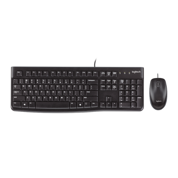 Logitech MK120 wired keyboard and mouse combo Arabic-English – front view
