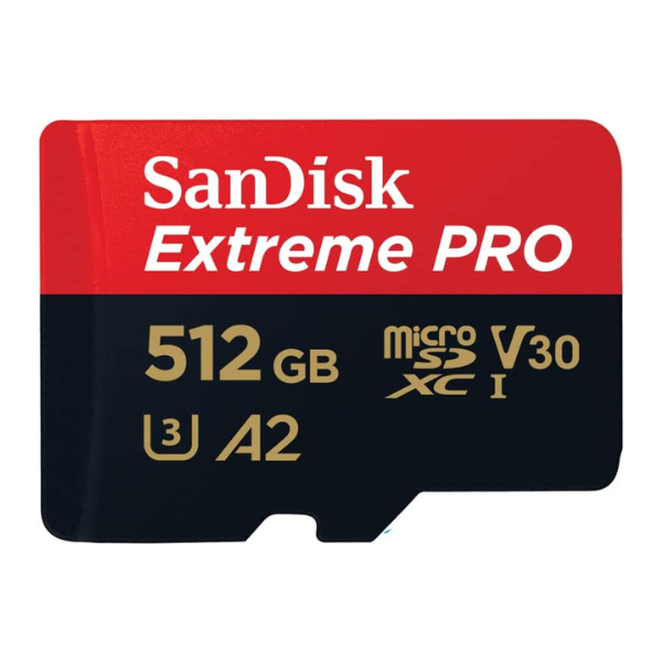 SanDisk Extreme Pro microSD UHS I Card 512GB, 200MB/s Read, 140MB/s Write - DokanTech #
