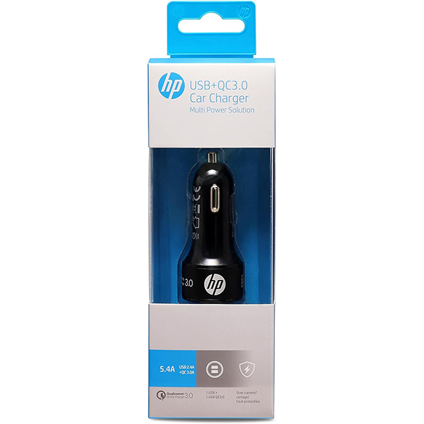 HP USB+QC3.0 Car Charger  USB 2.4A and USB 1A charging port
