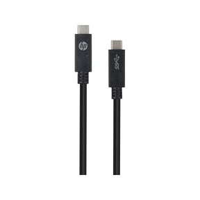 HP USB-C to USB-C power delivery cable – front view black