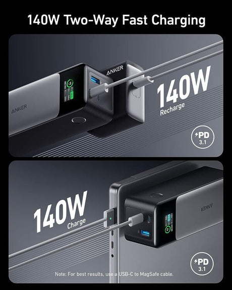 Anker 737 Power Bank – charging laptop and phone