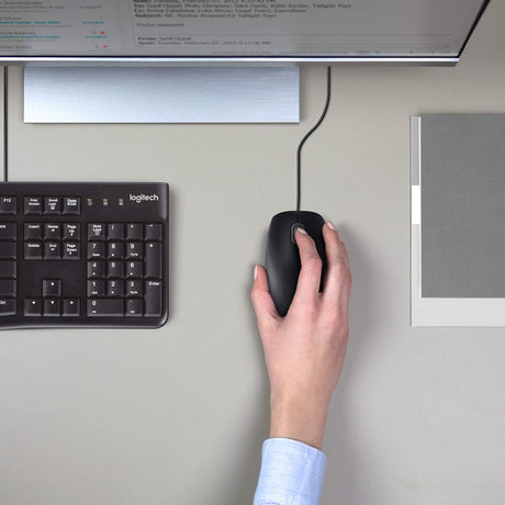 Logitech B110 Silent wired mouse – USB-A plug