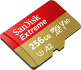 SanDisk 256GB Extreme SDXC UHS-I Memory Card with Adapter 190/130MB/s - Micro - DokanTech #