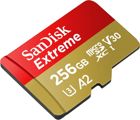 SanDisk 256GB Extreme microSD – V30 A2 speed rating