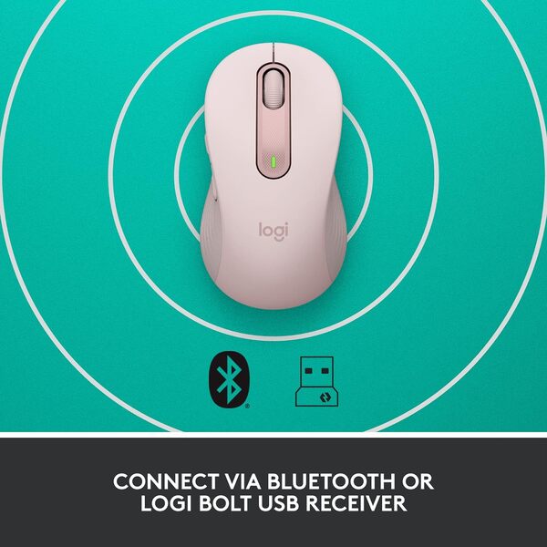 Logitech Signature M650 L Right Full Size Wireless Mouse - For Large Sized Hands, Multi-Device, Silent Clicks, Customizable Side Buttons, Bluetooth, for PC/Mac - DokanTech #