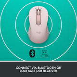 Logitech Signature M650 L Right Full Size Wireless Mouse - For Large Sized Hands, Multi-Device, Silent Clicks, Customizable Side Buttons, Bluetooth, for PC/Mac