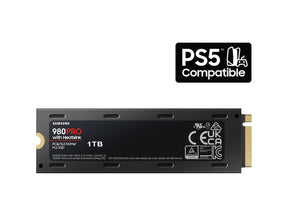Samsung 980 Pro 1TB PCIe 4.0 NVMe SSD with heatsink – front view