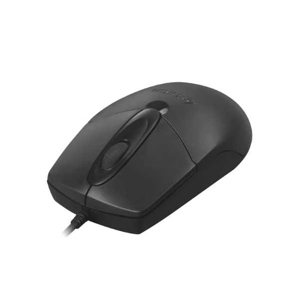 A4Tech OP-720S Silent Click 1200 DPI Optical Wired Mouse - Black - Dokkantech