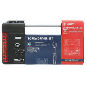 APT ratchet screwdriver set 57pcs – front view