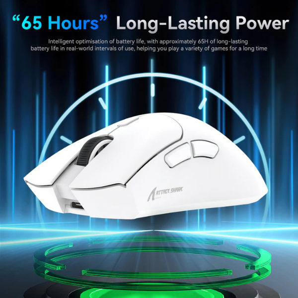 ATTACKSHARKR1Tri-ModeWirelessGamingMouse_PAW3311SuperlightWhiteBattery-DokkanTech