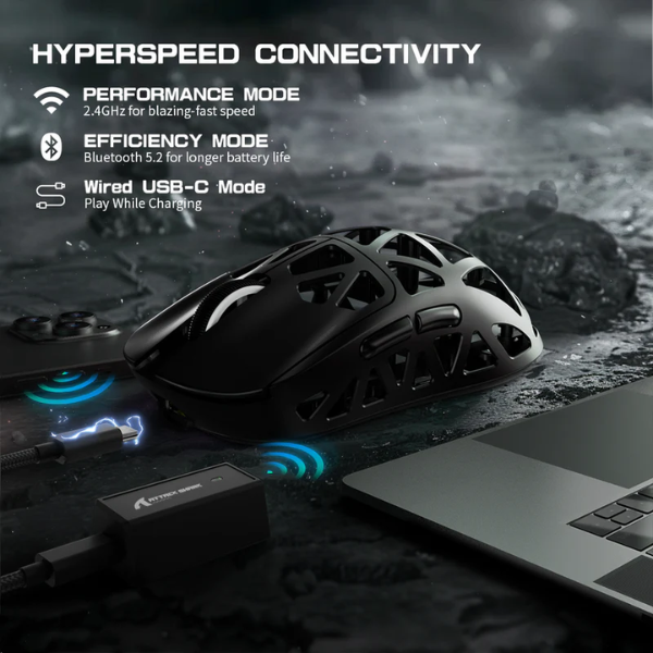 ATTACKSHARKR2MagnesiumAlloyTri-ModeGamingMouse_PAW39508KSuperlightBlackConnection-DokkanTech