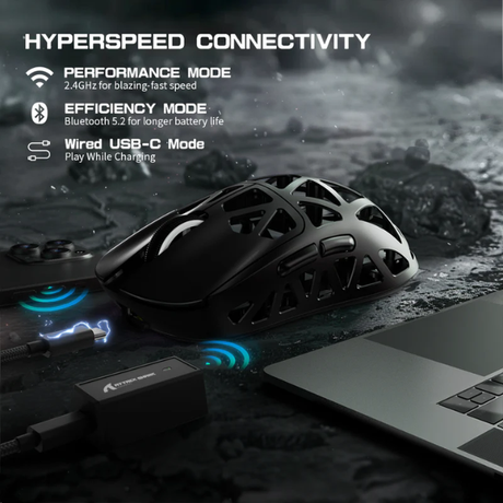 ATTACKSHARKR2MagnesiumAlloyTri-ModeGamingMouse_PAW39508KSuperlightBlackConnection-DokkanTech