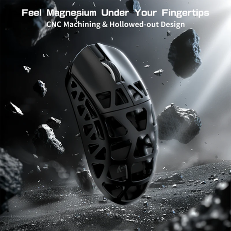 ATTACKSHARKR3MagnesiumAlloyTri-ModeGamingMouse_PAW33958KSuperlightBlackDesign-DokkanTech