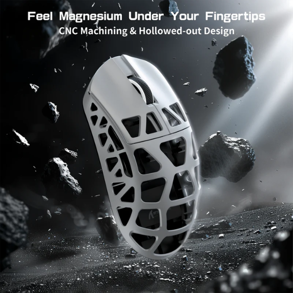 ATTACKSHARKR3MagnesiumAlloyTri-ModeGamingMouse_PAW33958KSuperlightWhiteDesign-DokkanTech
