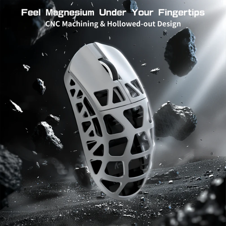 ATTACKSHARKR3MagnesiumAlloyTri-ModeGamingMouse_PAW33958KSuperlightWhiteDesign-DokkanTech