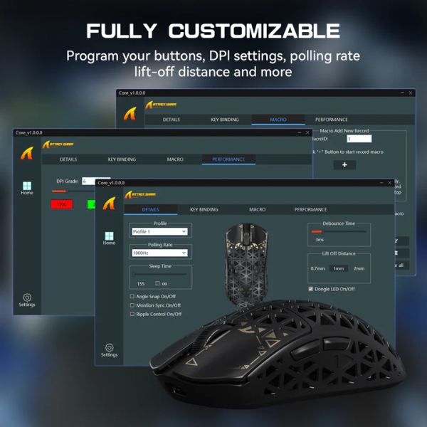 ATTACKSHARKR5ULTRACarbonFiberTri-ModeGamingMouse_PAW3950MAX8KSuperlightBlackCustomization-DokkanTech