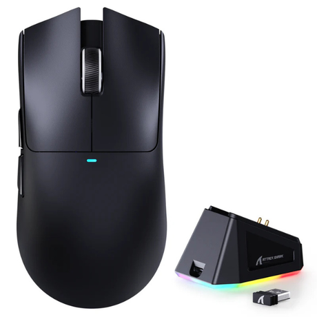 ATTACKSHARKX11WirelessGamingMousewithChargingDockBlackMain-DokkanTech