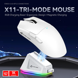 ATTACKSHARKX11WirelessGamingMousewithChargingDockWhite-DokkanTech